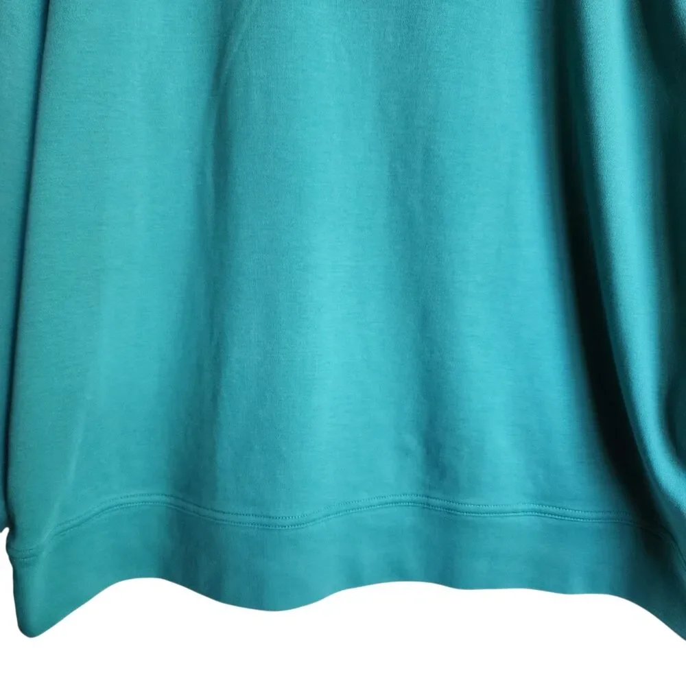 Tommy Bahama Men’s XL Teal 1/4 Zip Sweatshirt 100% Pima Cotton Marlin Logo